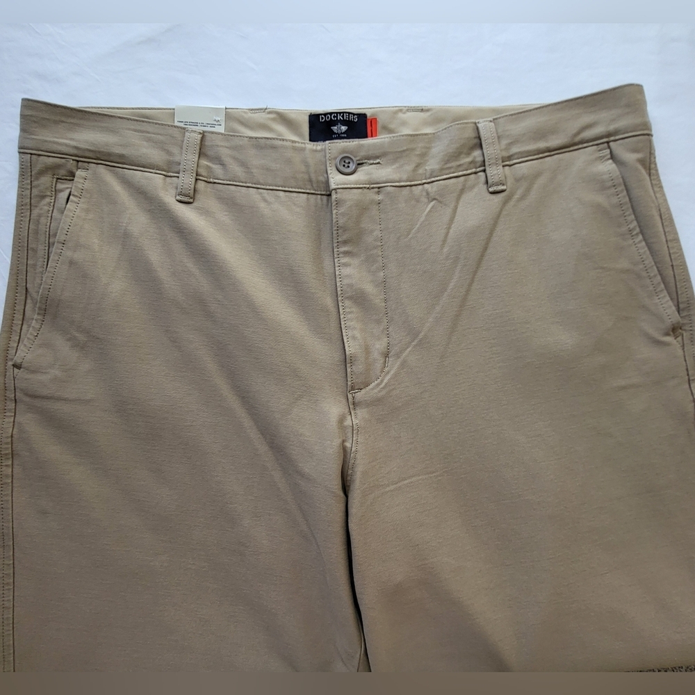 DOCKERS Comfort Knit Slim Fit Chinos | Tan | 38 x 34 (NWT) - Picture 2 of 12